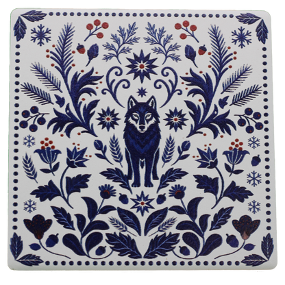 Swedish Kurbits and Rosemaling Folk Art Coasters