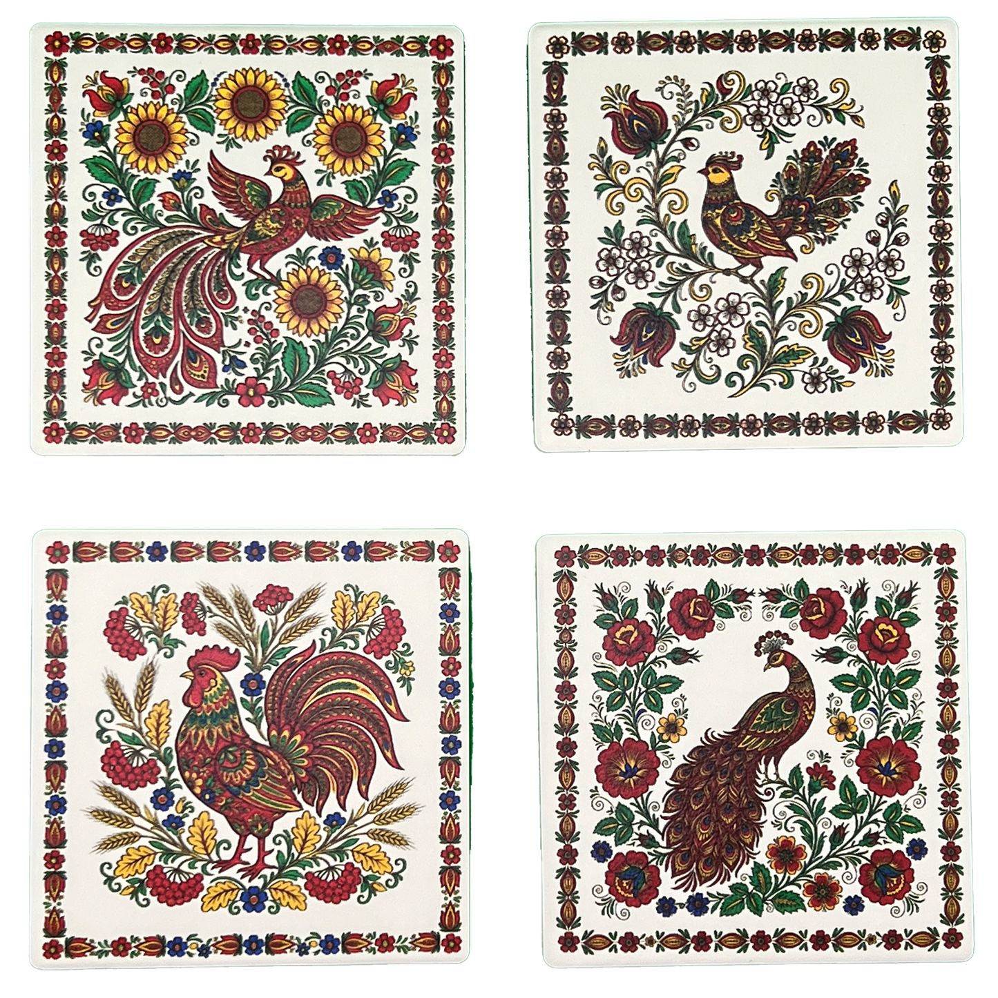 Ukrainian Petrykivka Coasters