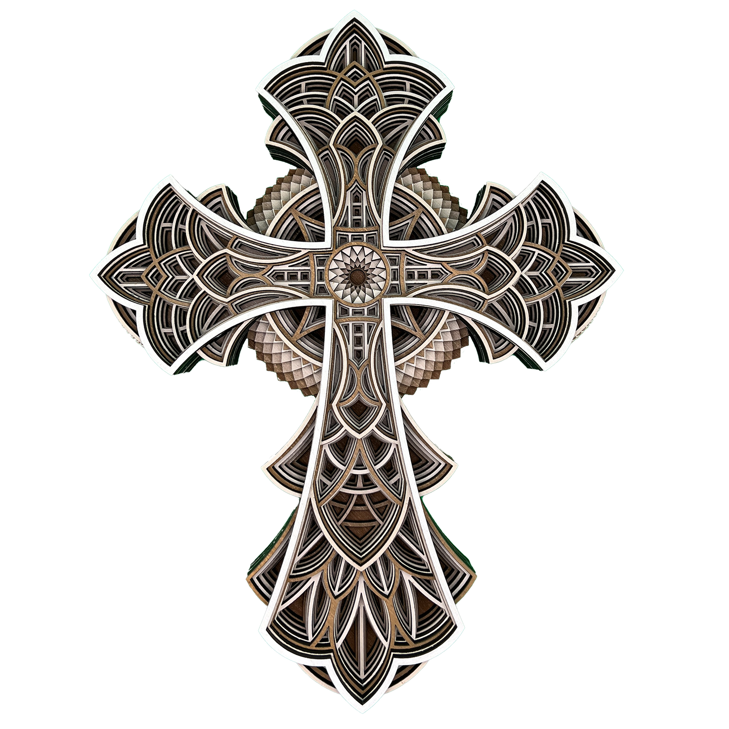 Layered Wooden Cross - Rest