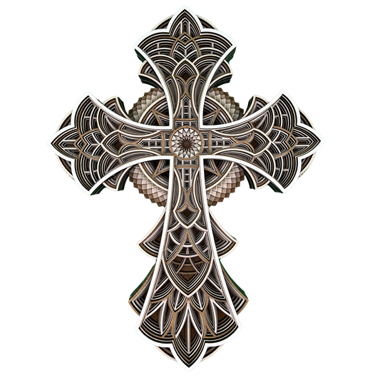 Layered Wooden Cross - Rest