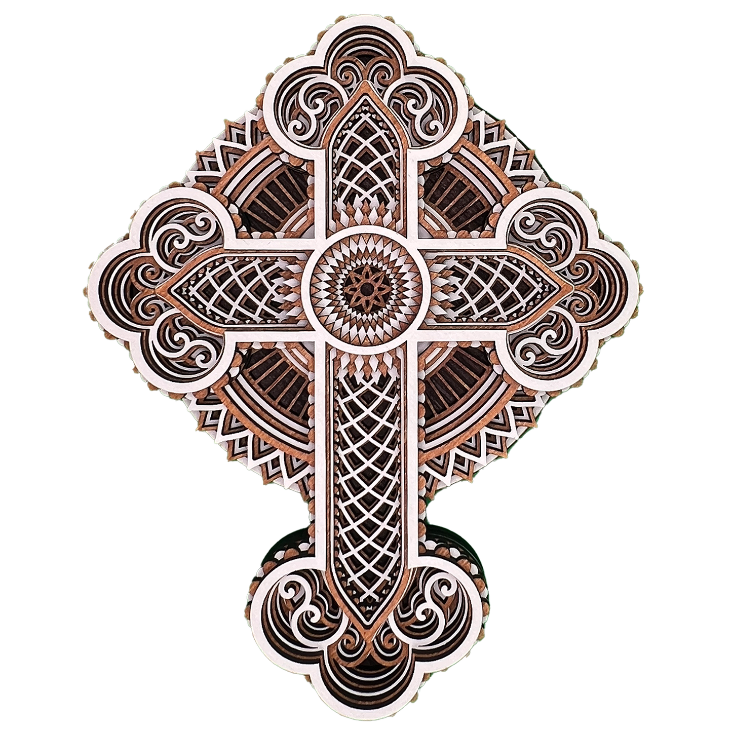 Layered Wooden Cross - Renewal