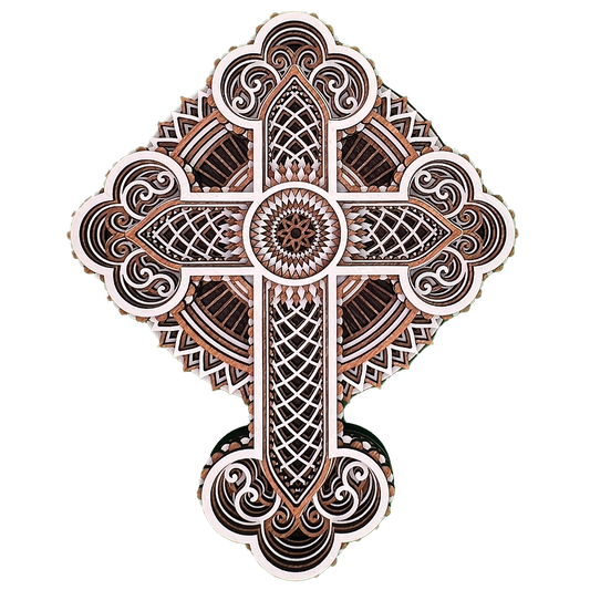 Layered Wooden Cross - Renewal