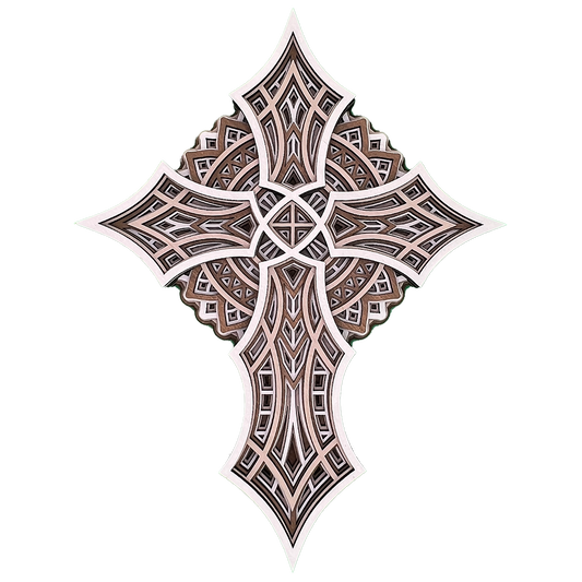 Layered Wooden Cross - Comfort