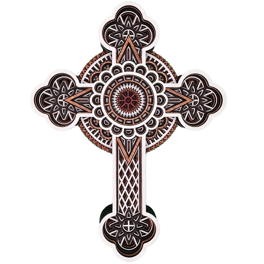 Layered Wooden Cross - Blessing