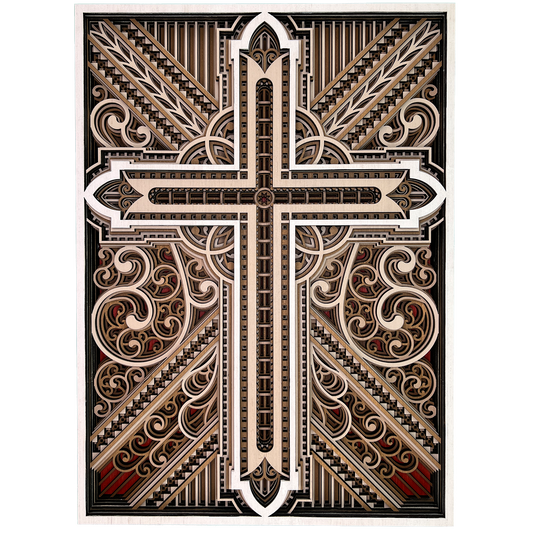 Radiant Grace Wooden Cross Home Décor
